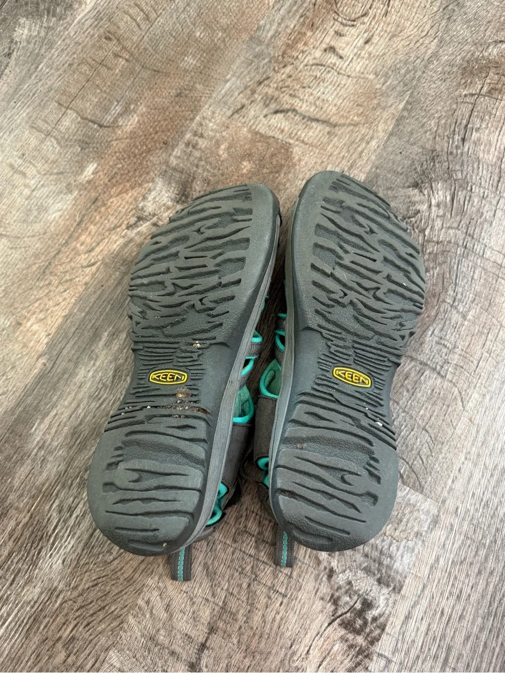 KEEN Women's Waterproof Sport Sandals in Charcoal & Teal 8